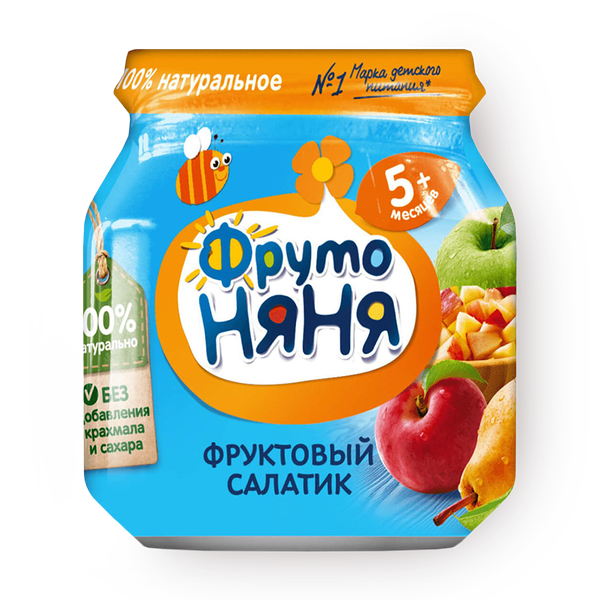 Пюре «ФрутоНяня» Фруктовый салатик с 5 месяцев