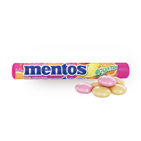 Драже жевательное Mentos фрукты