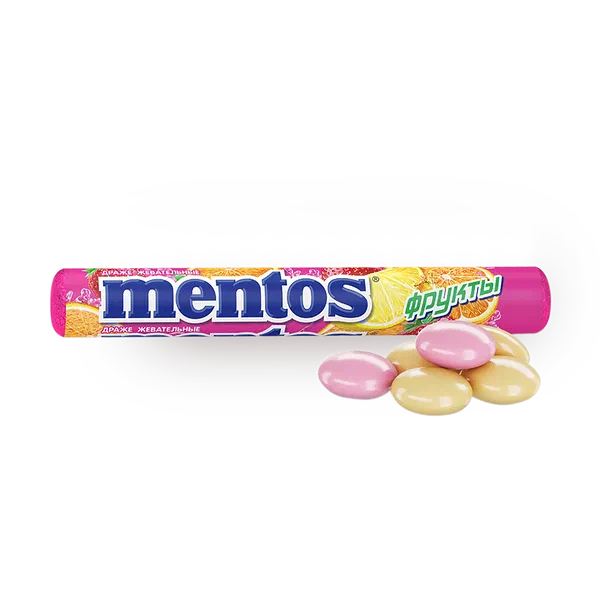 Драже жевательное Mentos фрукты