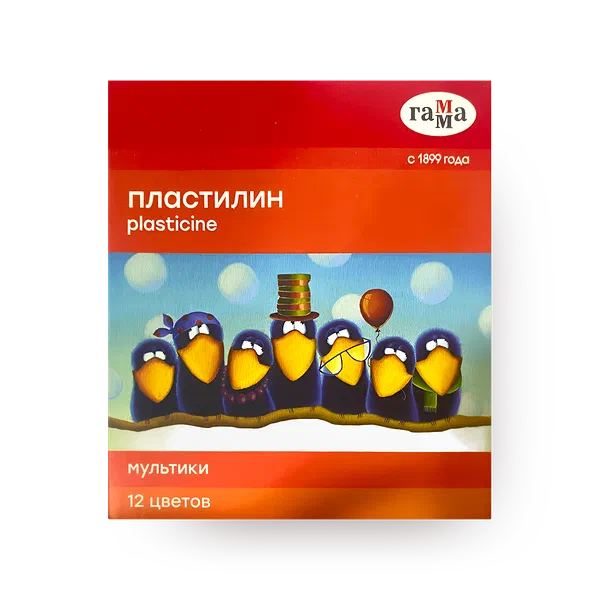 Пластилин «Гамма» Мультики со стеком 12 цветов