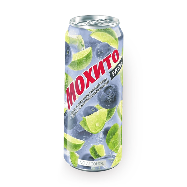 Напиток сокосодержащий Мохито «Очаково» Fresh черника-голубика