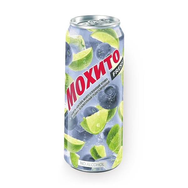 Напиток сокосодержащий Мохито «Очаково» Fresh черника-голубика