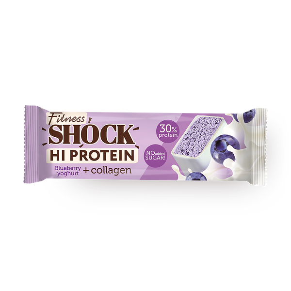 Батончик глазированный FitnesShock Shaker черничный десерт
