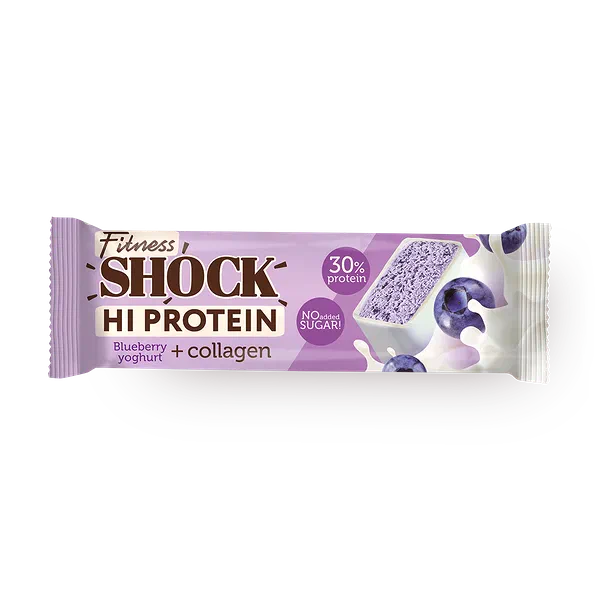 Батончик глазированный FitnesShock Shaker черничный десерт