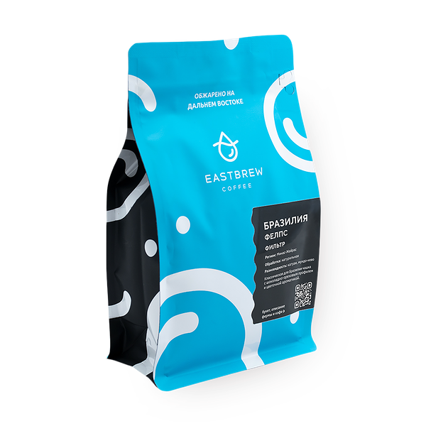 Кофе в зёрнах фильтр Eastbrew Coffee Бразилия Фелпс