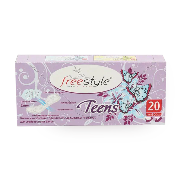 Прокладки женские гигиенические Free Style Teens с ароматом фиалки