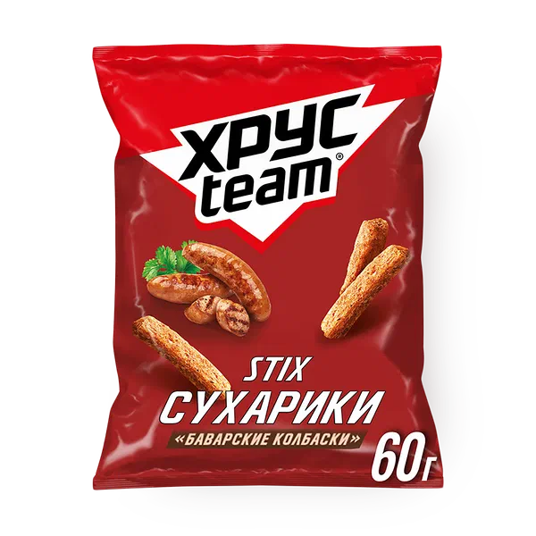 Сухарики Хрусteam К пенному Баварские колбаски