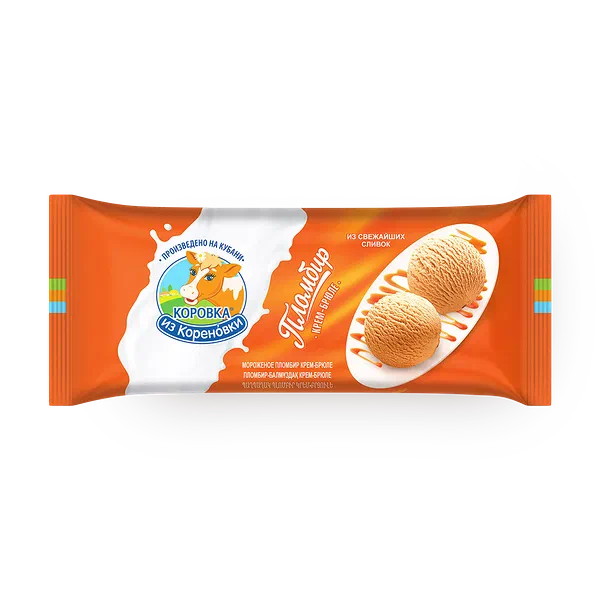 Мороженое пломбир «Коровка из Кореновки» крем брюле
