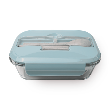 Контейнер стеклянный для еды XJRJ синий