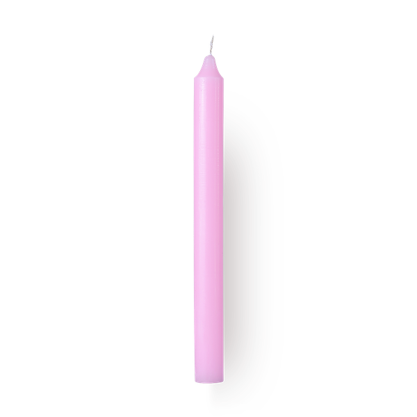 Свеча столовая Candles Asia розовая