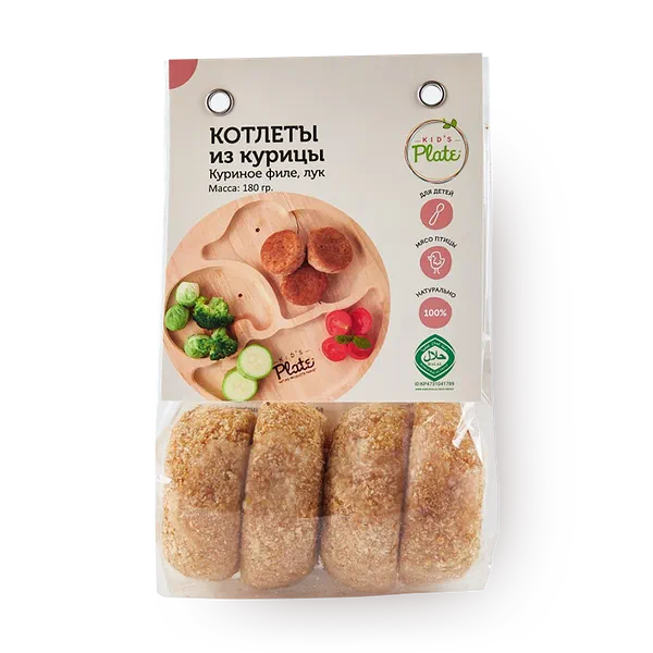 Котлеты из курицы Kid's Plate замороженные 4 шт