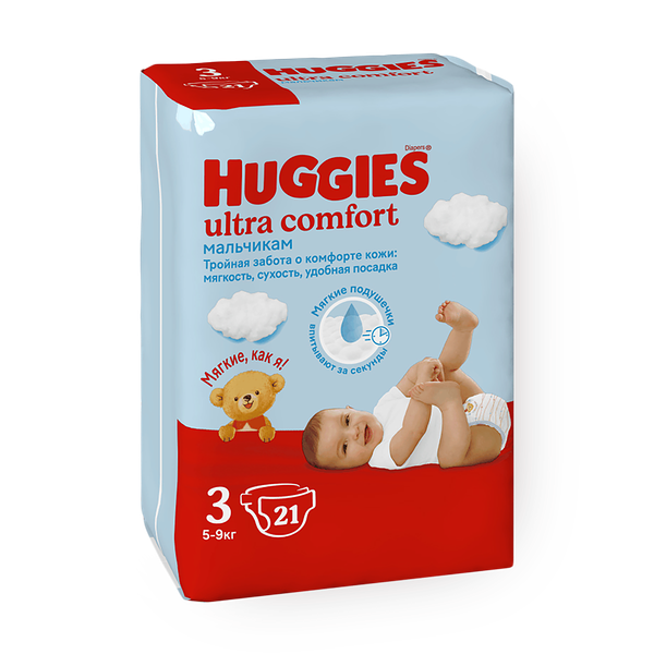 Подгузники Huggies Ultra Comfort 3 5-9 кг