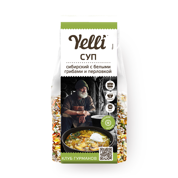 Суп Сибирский Yelli с белыми грибами и перловкой