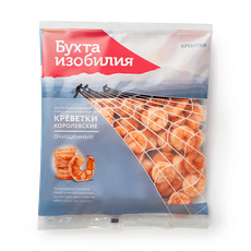 Креветки королевские 150/200 «Бухта изобилия» очищенные варёно ...