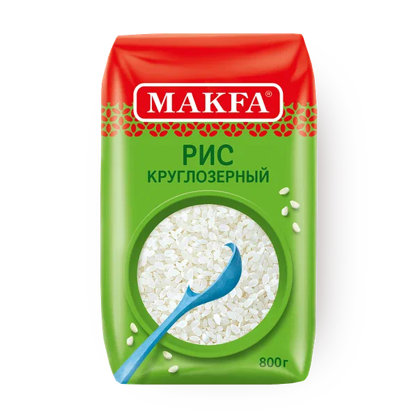 Рис Makfa шлифованный круглозёрный