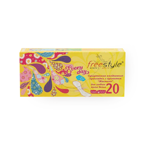 Прокладки женские гигиенические Free Style Every Day с ароматом жасмина