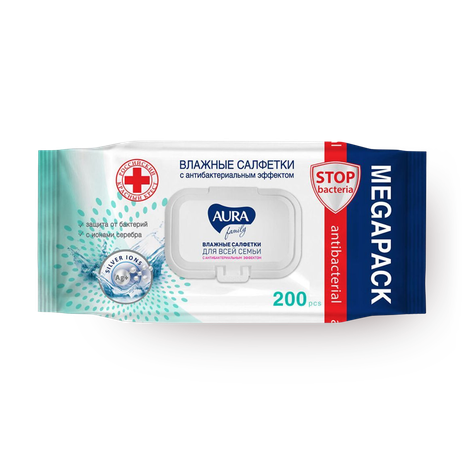 Влажные салфетки Aura для всей семьи