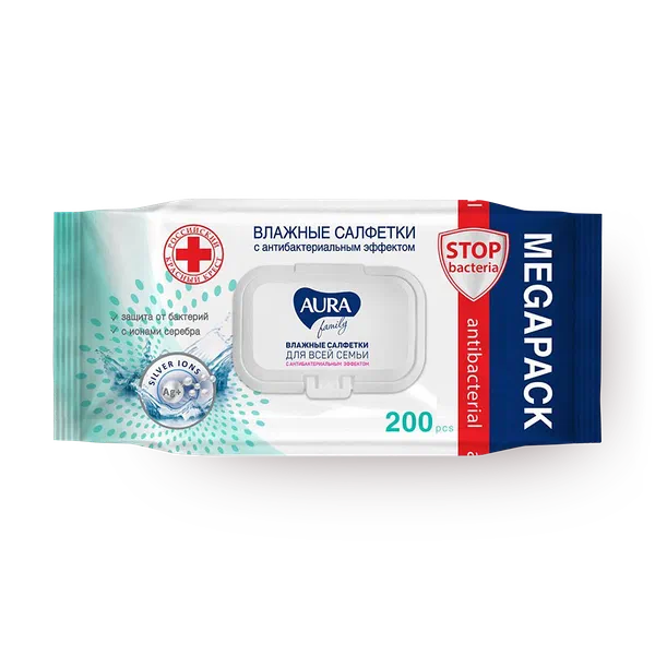 Влажные салфетки Aura для всей семьи