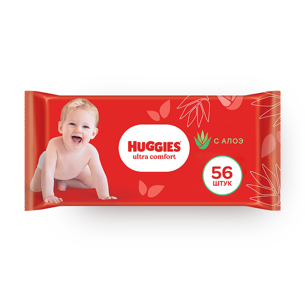 Салфетки детские влажные Huggies Ultra Comfort Алоэ