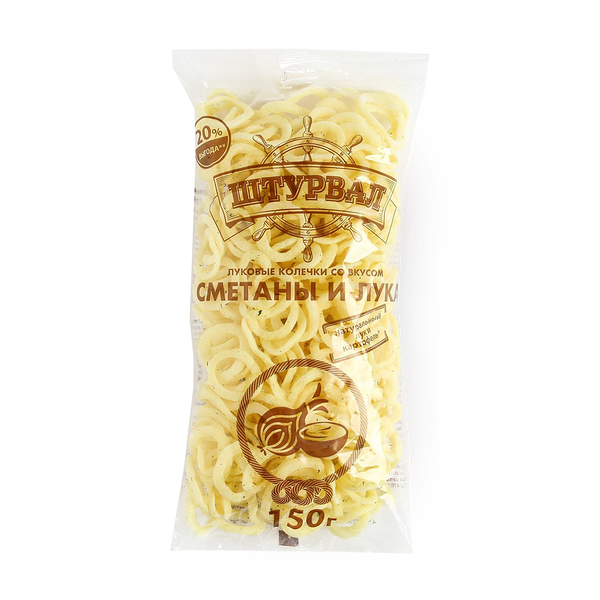 Колечки луковые «Штурвал» со вкусом Сметаны с луком