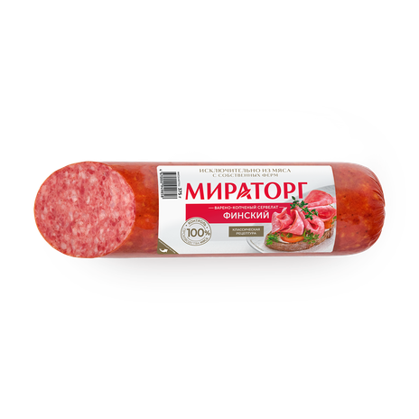 Колбаса сервелат Финский «Мираторг» варёно-копчёная