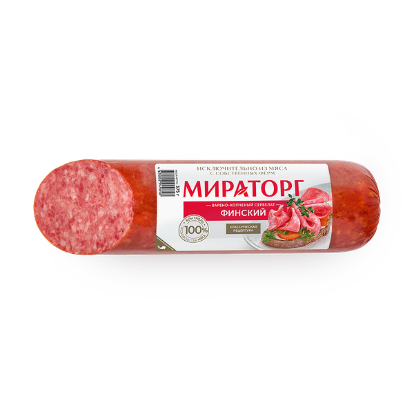 Колбаса сервелат Финский «Мираторг» варёно-копчёная