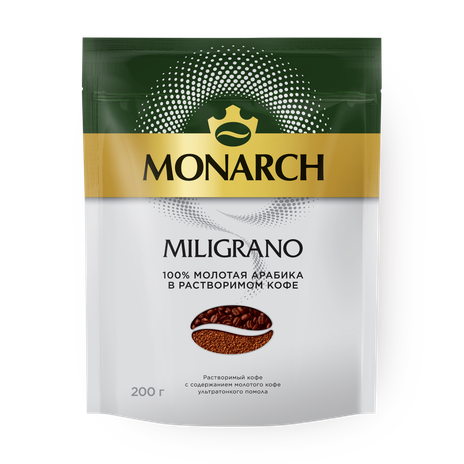 Кофе растворимый Monarch Miligrano с добавлением молотого