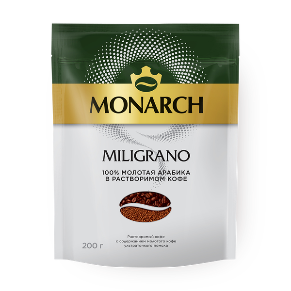 Кофе растворимый Monarch Miligrano с добавлением молотого