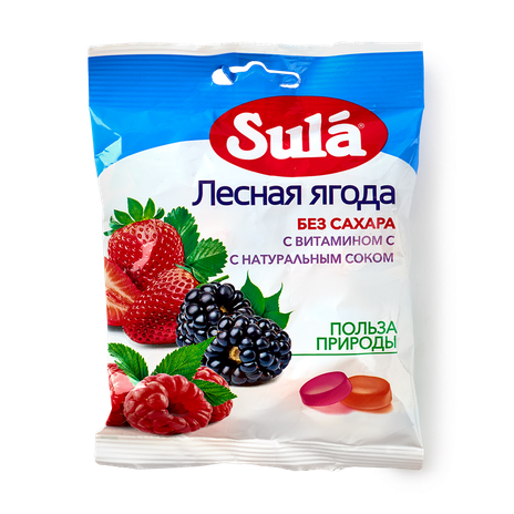 Леденцы Лесная ягода Sula без сахара