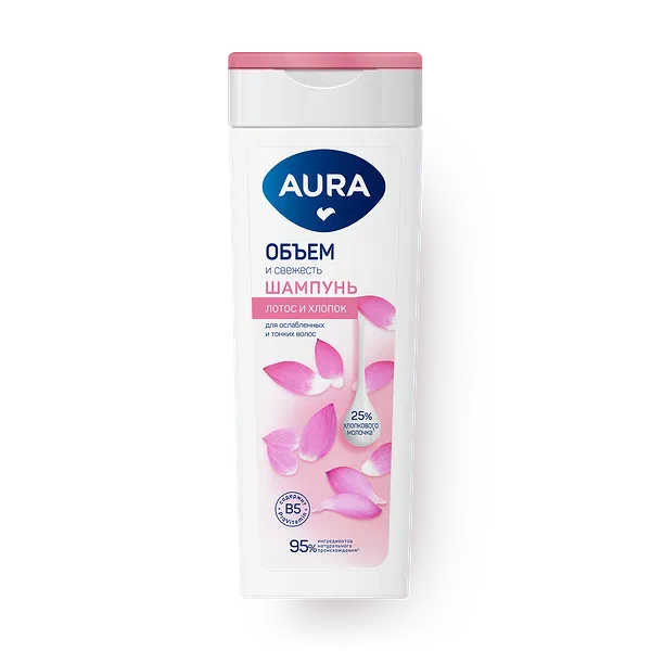Шампунь Aura Объём и свежесть для волос