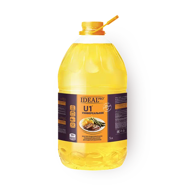 Масло подсолнечное Pro U1 Ideal рафинированное
