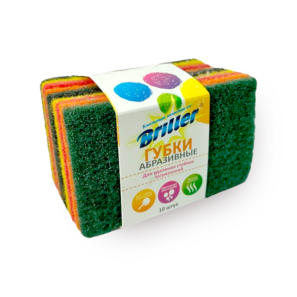 Губки для удаления стойких загрязнений Briller абразивные