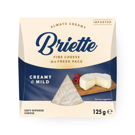 Briette cheese with a refined creamy taste