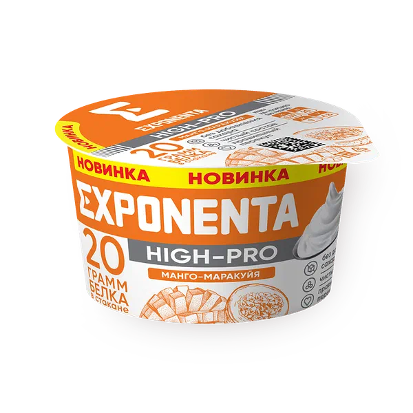 Продукт кисломолочный обезжиренный Exponenta High-Pro маракуйя
