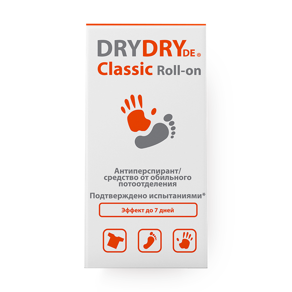Антиперспиран Dry Dry Classic Roll-Onт с парфюмом