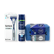 Набор подарочный Schick&Nivea Man 2 в 1 средство для бритья  Nivea Men, бритвенный станок Schick и косметичка