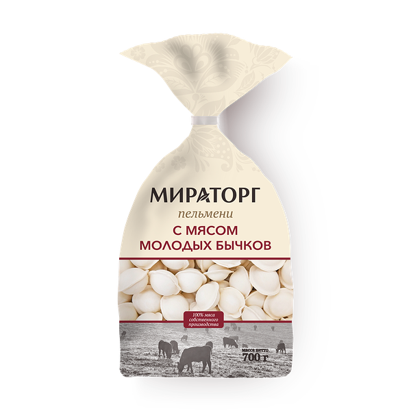 Пельмени из мяса молодых бычков «Мираторг»