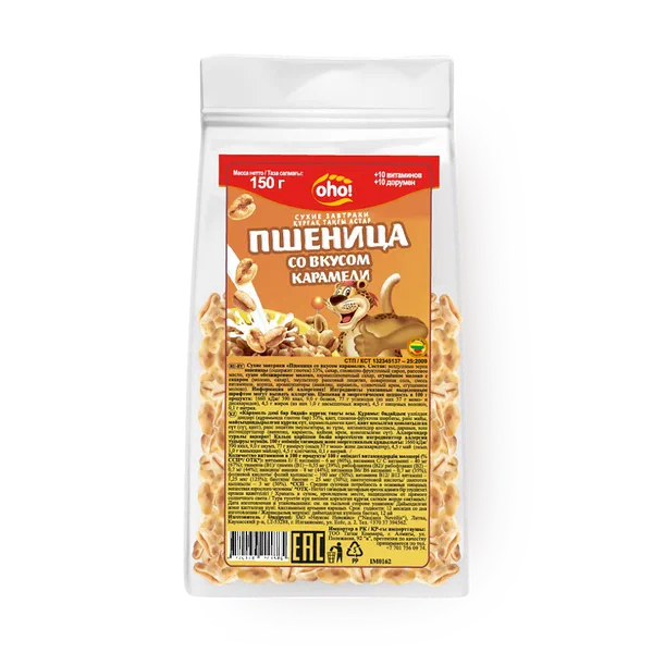 Сухой завтрак Oho! пшеница с карамелью