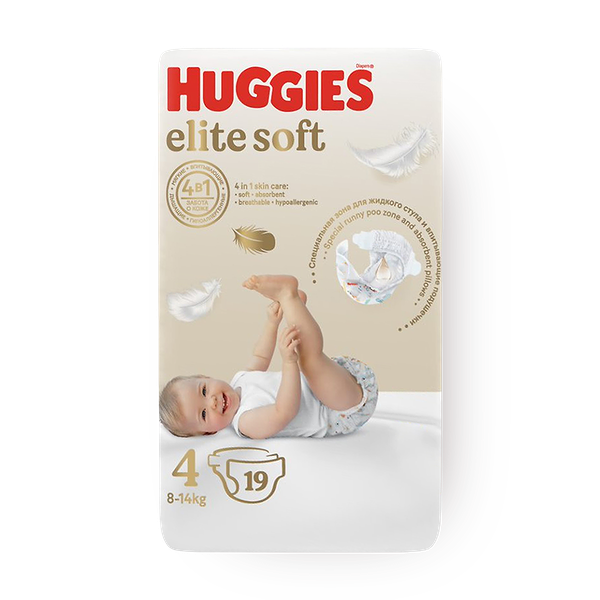 Подгузники Huggies Elit Soft 4 8-14Кг