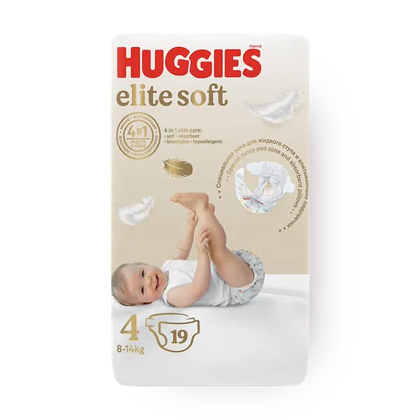 Подгузники Huggies Elit Soft 4 8-14Кг