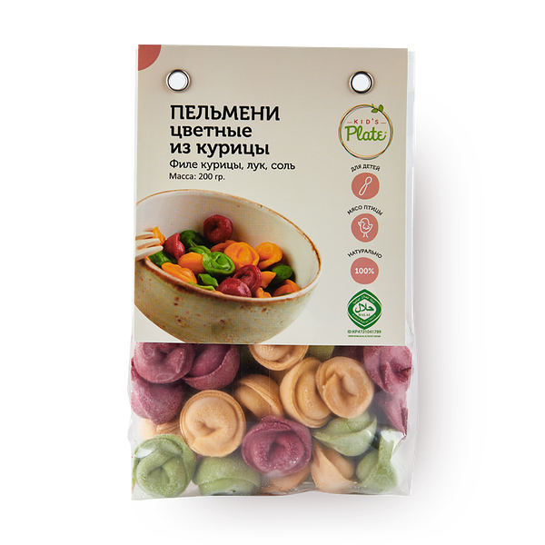 Пельмени из курицы Kid's Plate цветные