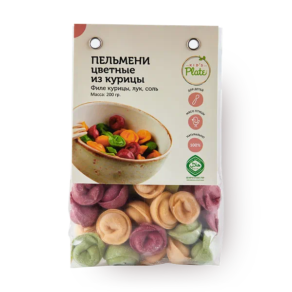 Пельмени из курицы Kid's Plate цветные