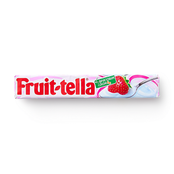 Конфе­ты Fruit-tella клубнич­ный йогурт