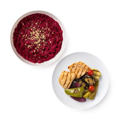 Курица гриль с овощами Mazzali, 190 g и Салат Королевский Mazzali, 150 g