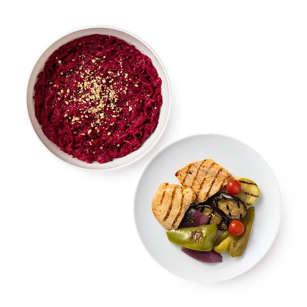 Курица гриль с овощами Mazzali, 190 g и Салат Королевский Mazzali, 150 g