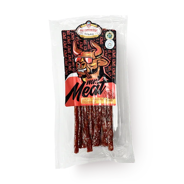 Снеки мясные Mr. Meat «Первомайские деликатесы» Spicy сырокопчёные