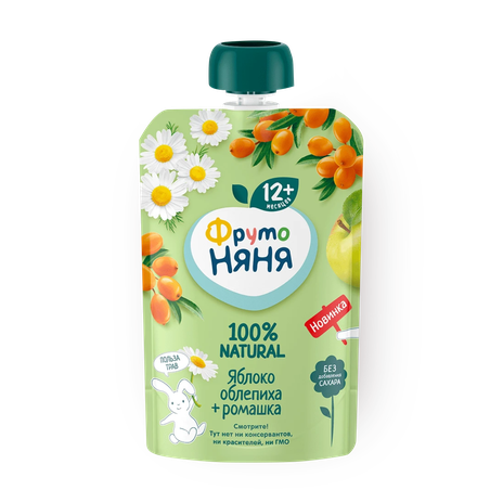 Пюре «Фрутоняня» яблоко-облепиха-ромашка