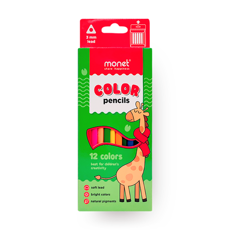 Карандаши цветные Monet Funny Giraffe