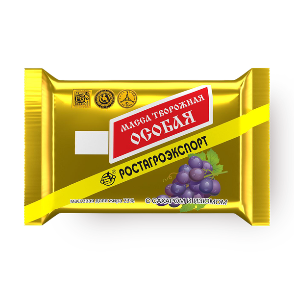 Творожная масса с изюмом «Ростагроэкспорт» 23%