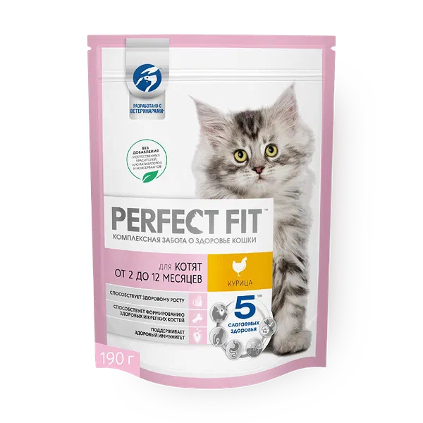 Сухой корм для котят Perfect Fit с курицей